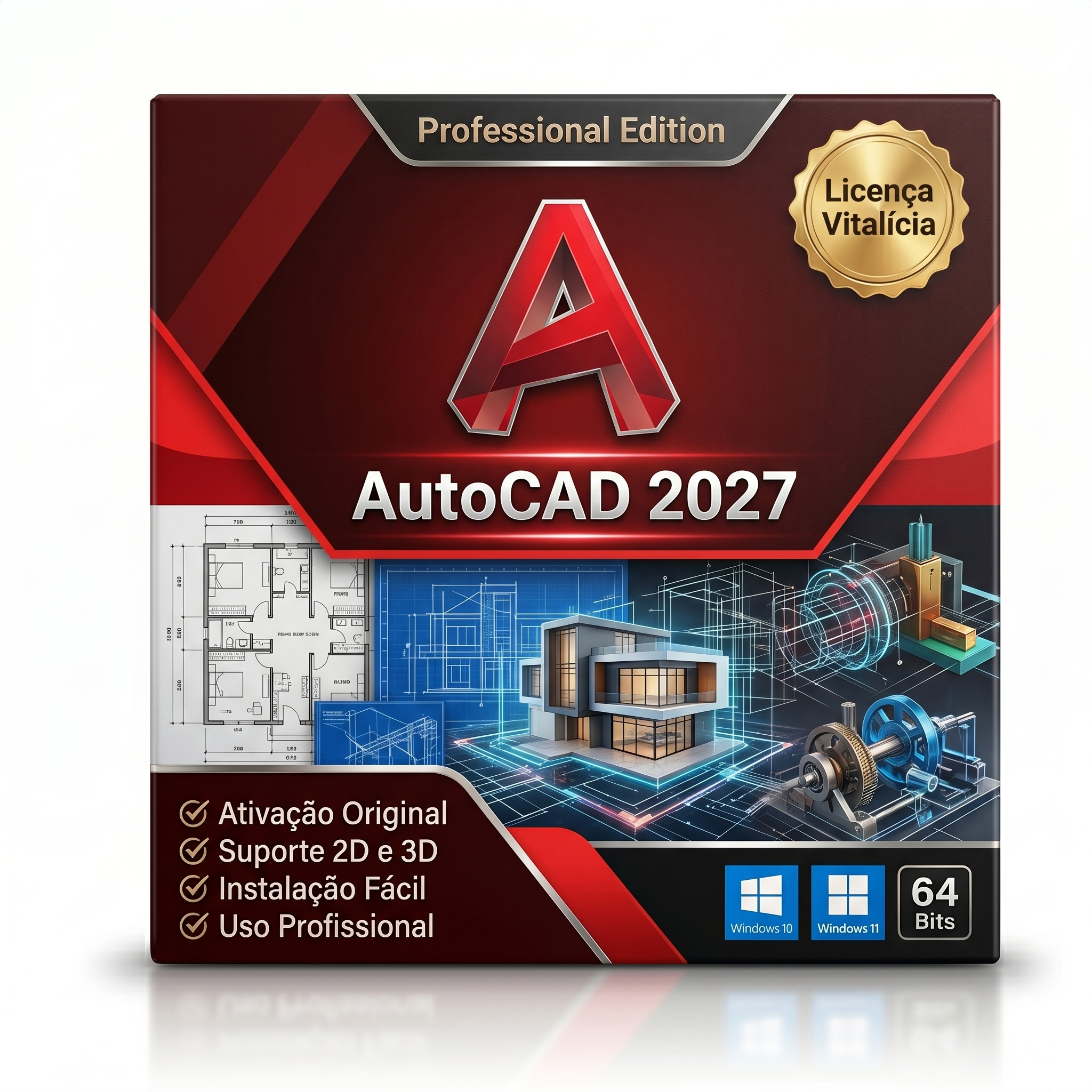 AutoCAD 2027 Completo Original | Vitalício | Windows e Mac