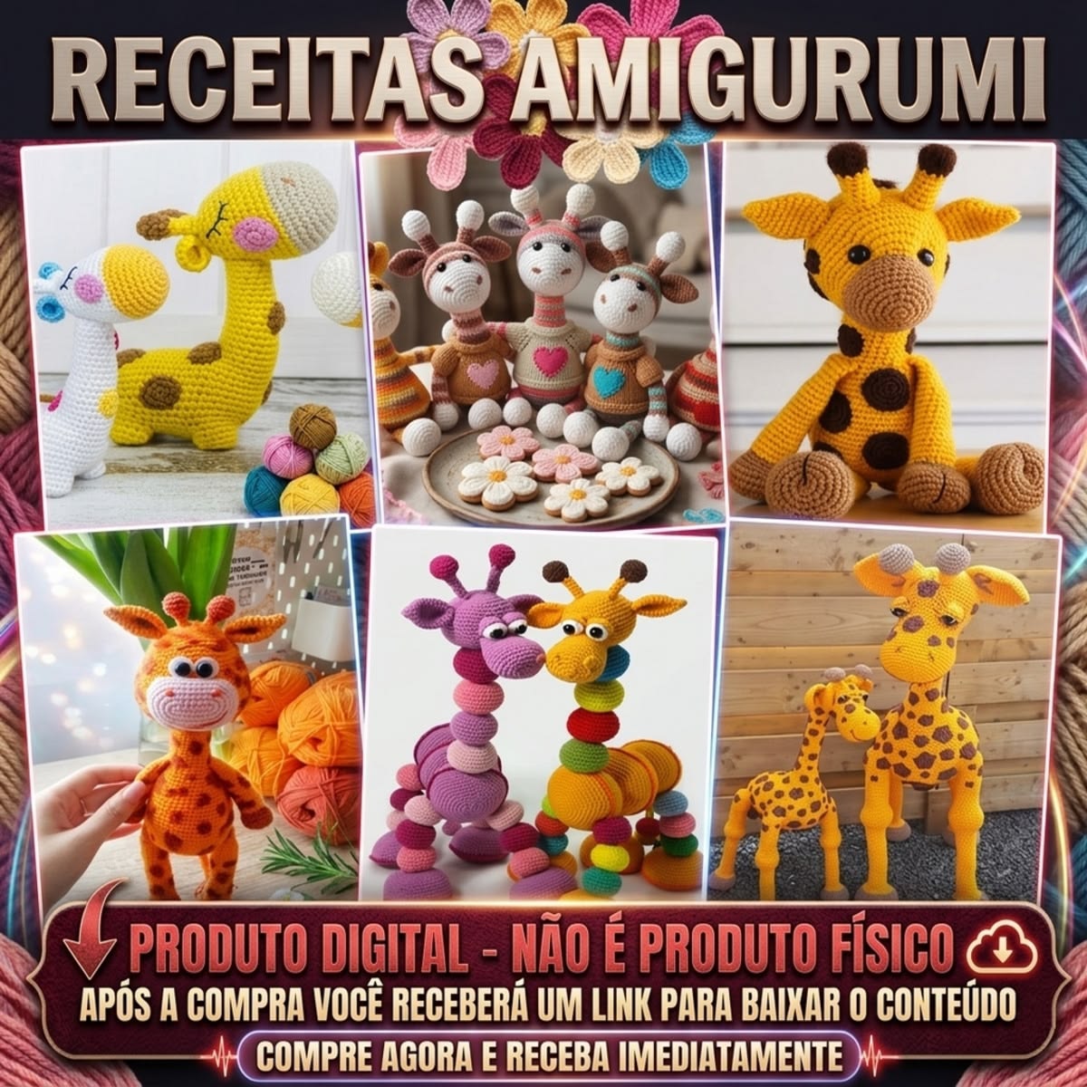 16 Receitas em Português de Girafas Amigurumi
